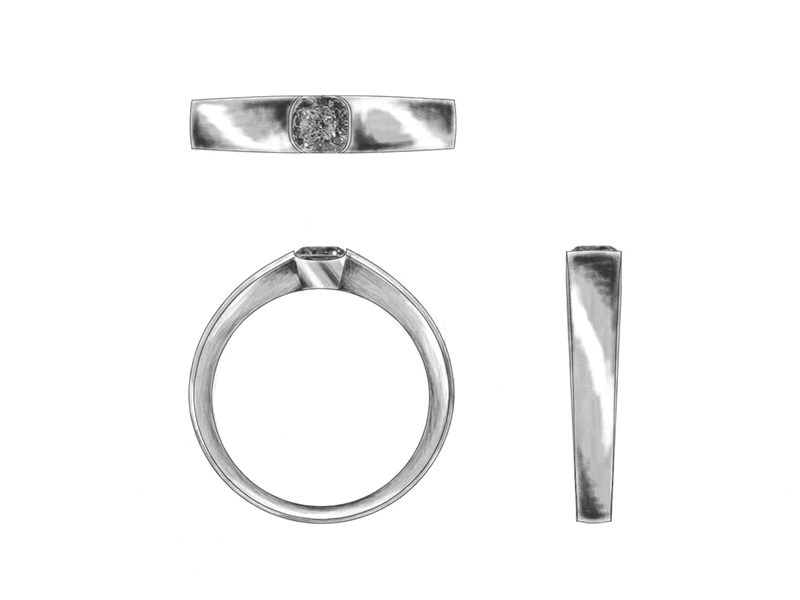 William Eliott ウィリアム エリオット・シグネットリングのデザイン画